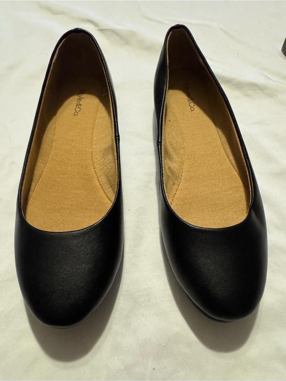 INC International Concepts Women's Black Ballet Flats